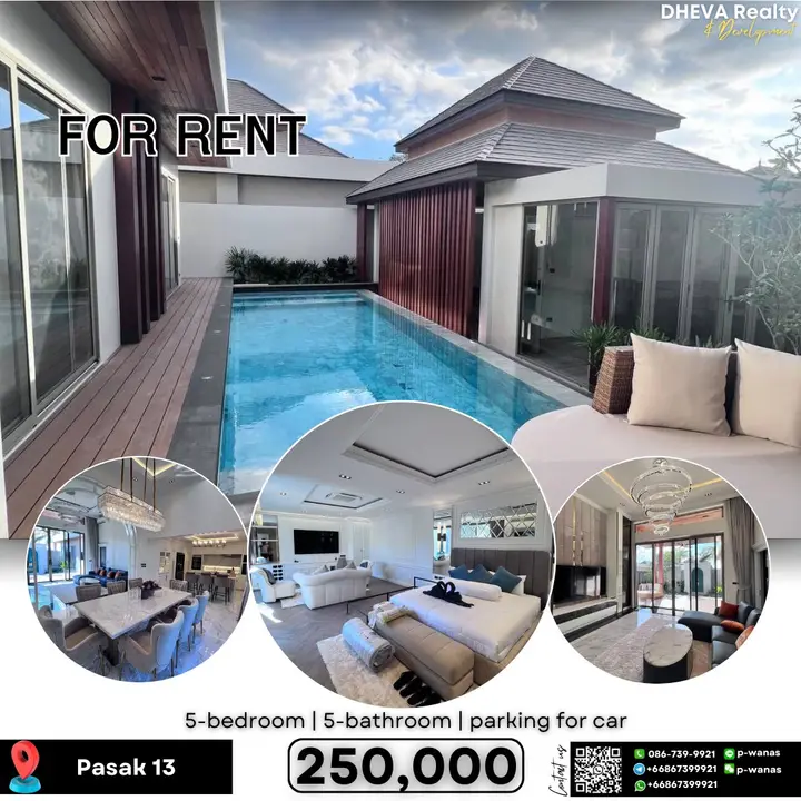 Brand New 5-Bedroom Luxury Pool Villa for Rent