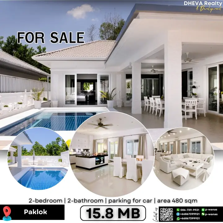 Contemporary 2-Bed Pool Villa in Paklok