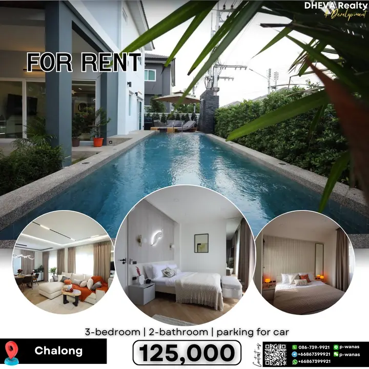 Luxurious new 3-bedroom villa in a gated community in the Chalong area