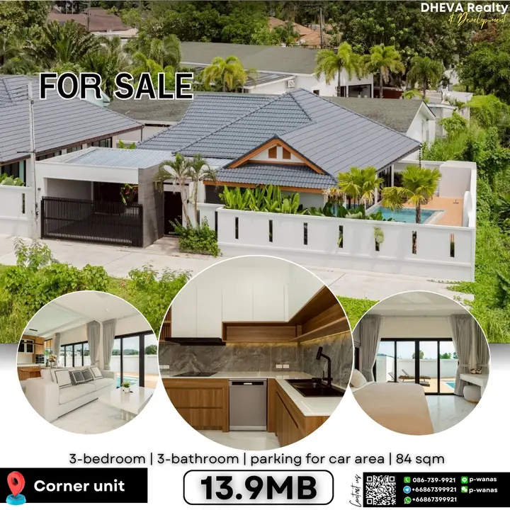 Pool Villa Corner unit 5 mins to Rawai beach